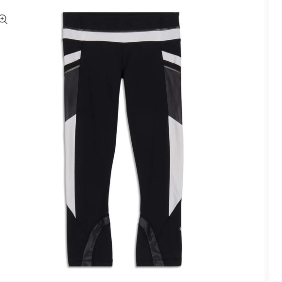 Lululemon Run Inspire Crop Leggings Size 4 Side Pockets - Picture 11 of 11